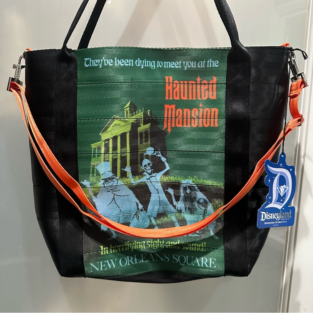 Harveys Seatbelt Bag Original Haunted Mansion Poster Tote - Picture 1 of 12